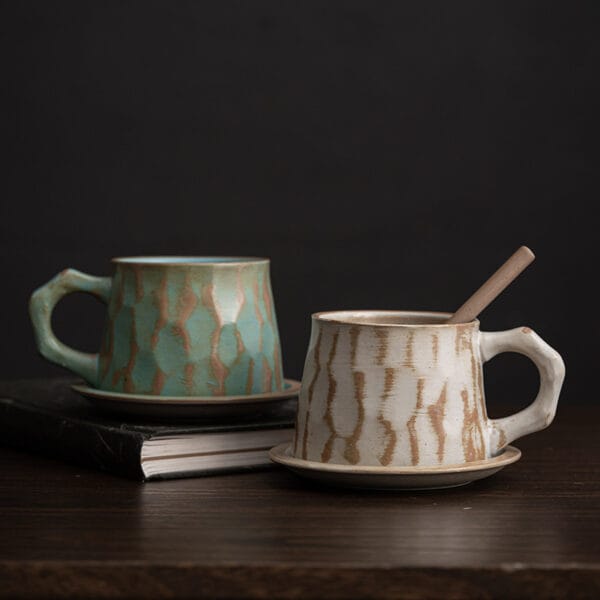 Japanese Ceramic Coffee Set - Image 10
