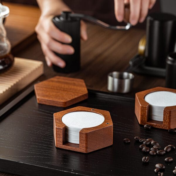 Wooden Espresso Paper Stand - Image 2