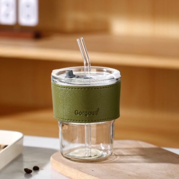 Glass Bamboo Straw Cup - Image 3
